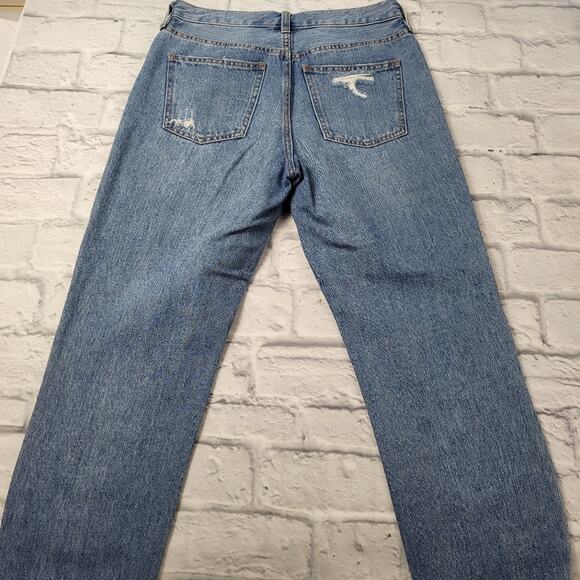 We the Free Jeans size 26 Regular High Rise Destroyed Exposed Copper Button Fly - Picture 6 of 16